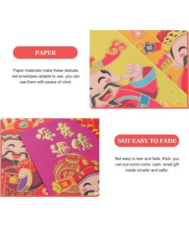 ABOOFAN 24pcs God of Wealth Red Envelope Bag Rabbit Year Envelope Chinese New Year Red Envelope Lucky Money Envelopes Bunny Red Envelopes See Spring Bao Paper Zodiac Bag Chinese Style - Buy Online on GoSupps.com