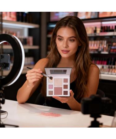 Pink Eyeshadow Palette Waterproof Matte Illuminator Long Lasting Eyeshadow Palette - Colorful Eyeshadow Palette | For Winter Campfire Events Cosplay Party Stage Show Christmas - Buy Online on GoSupps.com