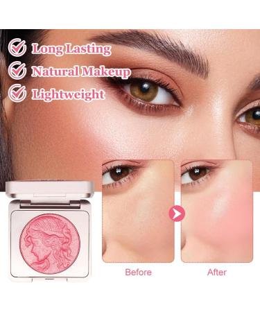 Fengyang Matte Powder Blush Palette Blush Palette Matte Blush Smooth Highlighted Powder Blush Palette for Cheeks Natural Makeup - Buy Online on GoSupps.com