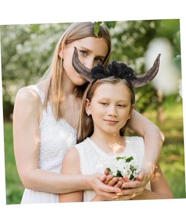 MAGICLULU Day of The Dead Headband Butterfly Lamp Shade Body Wash Mittens Skull Headpiece Girls Headband Black Horns Horn Headband with Flowers Cosplay Horns Cloth Halloween 33X20X5CM Black - Buy Online on GoSupps.com