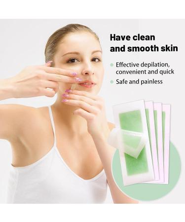 Small Wax Strips for Women | 72 Facial & Body Hair Removal Strips + 4 Calming Oil Towels - Ideal for Sensitive Skin - Buy Online on GoSupps.com