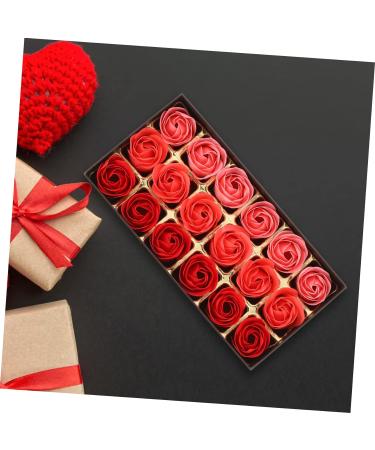 HOMSFOU 1 Box Rose Soap Scented Bath Soap Rose Scented Soap Rose Flower Scented Flower Petals Enchanted Rose Floral Scented Rose Petal Bouquet Bath Soap Rose Flower Indoor 1 count (Pack of 1) Red - Buy Online on GoSupps.com