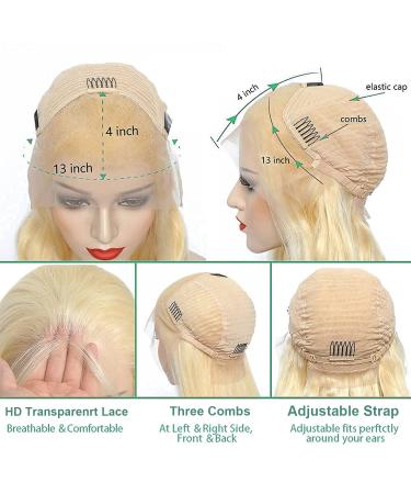 Alididi 613 Blonde 18 Inch HD Lace Frontal Wig | 150% Density Straight Human Hair Wig with Baby Hair | Pre Plucked Lace Front Wig for Women - Buy Online on GoSupps.com