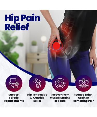 Healthy Lab Co Sciatica Brace Hip Groin Stabilizer Groin Wrap for Pain Relief Thigh Compression Sleeve Hip Joint Pain Sciatica Nerve Brace Injury for Men and Women Black - Buy Online on GoSupps.com