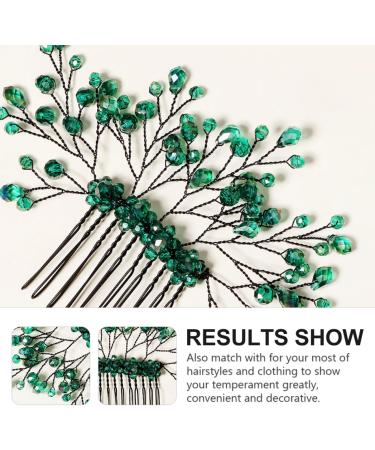 Ipetboom Green Branches and Leaves Hair Comb Rhinestone Hair Wedding D cor Bridal Hair Comb Bride Hair Clip Bride Wedding Hair Comb Styling Hair Clips Crystal Banquet Leaf Metal - Buy Online on GoSupps.com
