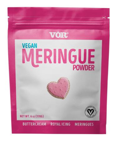Vr Vegan Meringue Powder (6oz)  Easy Egg-Free Baking  Decorating  Certified Kosher  Non GMO 6 Ounce (Pack of 1)
