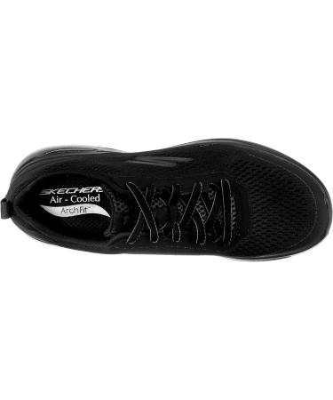 Buy Skechers Men's Go Walk Arch Fit Idyllic Sneaker - 44 EU Black Textile & Synthetic Trim | International Shipping Available - Buy Online on GoSupps.com