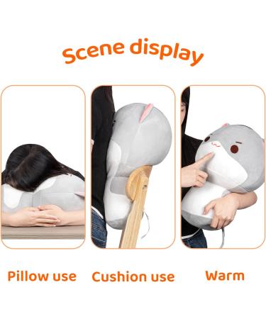 Mewaii 14'' Soft Cat Mushroom Stuffed Animal Plush Pillow Squishy Toy - Gray | 14 Inch - Buy Online on GoSupps.com