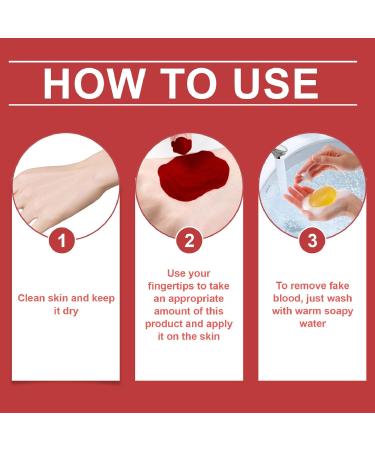  Jauarta 50g Blood Clotting Realistic Look Quick Cleansing Easy to Carry for Cosplay and Party Supplies Non-Irritating Dry and Sensitive Skin - Buy Online on GoSupps.com