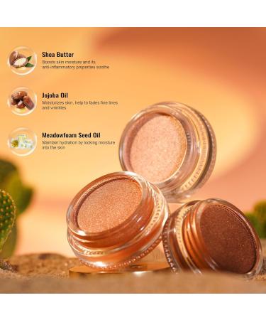 Oulac Pearl Finish Eyeshadow & Highlighter | Waterproof Metallic Eye Makeup | Vegan & Cruelty-Free - P05 Golden Shore 06G - Buy Online on GoSupps.com