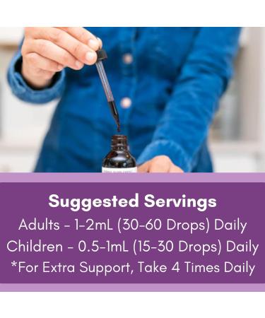 Elderlane Elderberry Drops - Immune Support Liquid Tincture - Keto Alcohol-Free Vegan Formula - Lab-Tested Non-GMO Gluten-Free - 2 Fl Oz - Buy Online on GoSupps.com