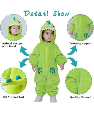Doladola Unisex Baby Toddler Romper Jumpsuit Hooded Sleepsuit | Emerald Green Shark | 3.5-4.5 Years - Buy Online on GoSupps.com