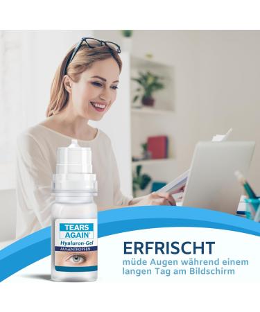 Tears Again Hyaluron 0.3% Gel Eye Drops - Relief for Dry Reddened Irritated Eyes | Preservative-Free 2x10ml - Buy Online on GoSupps.com