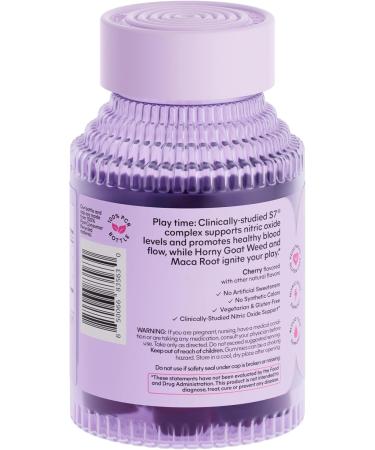 Lemme Play Daily Intimacy Gummies for Women and Men w/Clinically-Studied S7 Nitric Oxide Complex for Healthy Blood Flow Maca Root Goat Weed - Cherry Flavored (60 Count) - Buy Online on GoSupps.com