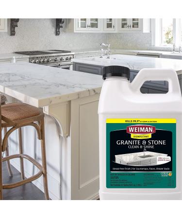 Weiman Disinfecting Granite Daily Clean & Shine Refill 64oz - Safely Clean, Disinfect, and Shine Granite, Marble, Quartz & More - 64 Fl Oz - Buy Online on GoSupps.com