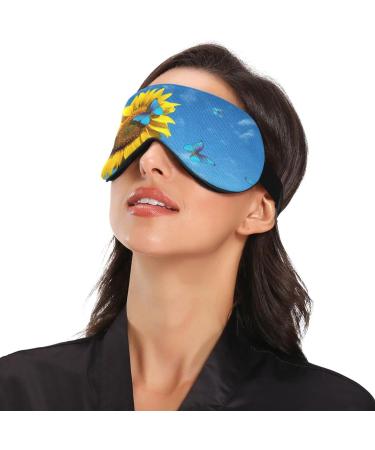 Haskirky Light Blocking Eye Mask - Adjustable Adult Men and Women | Perfect for Travel, Meditation, and Deep Sleep | Sunflower Flowers Design - Buy Online on GoSupps.com