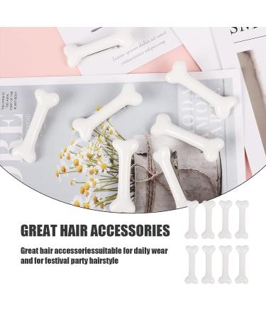 White Bones Hair Clip Set - 8 Pcs Mini Girls Kids Hair Claw Clips for Thick Hair - Buy Online on GoSupps.com