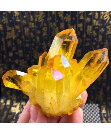 Natural Yellow Crystal Quartz Citrine Cluster Specimen Ornaments Approx 6cm Crystal Cluster 85-120g