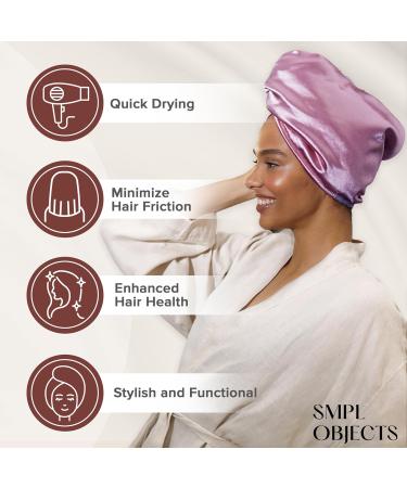 Buy SMPL Objects Microfiber Hair Wicker Towel | Double-Layered Curly Hair Turban | Satin Hair Rock Cloth for Women (Purple Lilac) - Fast International Shipping - Buy Online on GoSupps.com