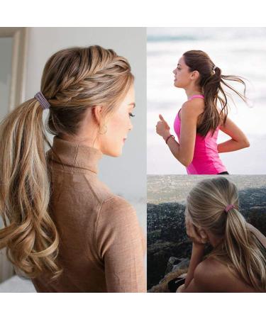 100 Colorful Hair Ties for Girls - No Metal Elastic Bands Perfect Ponytail Hair Accessories - Buy Online on GoSupps.com