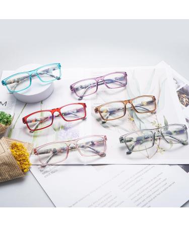 ZONLON 6 Pack Women's Blue Light Filter Reading Glasses | Anti-Glare Computer Glasses with Spring Hinges | 2.0x Magnification | Multi-Colored - Buy Online on GoSupps.com