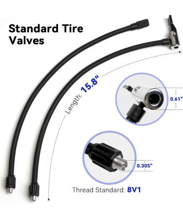 Lexin Valve Adapter & 40cm Air Hose - French to American Valve Lever Plug Air Chuck Ball Needle - International Shipping - Buy Online on GoSupps.com