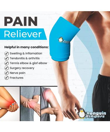 Reusable Elbow and Ankle Ice Pack for Pain Relief - Cold/Hot Compression Sleeves for Injury Recovery - Non-Toxic & Latex Free - Men, Women, Boys & Girls - Buy Online on GoSupps.com