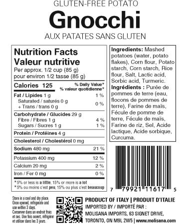 Vita Sana Gluten Free Potato Gnocchi 500 Grams - Buy Online on GoSupps.com