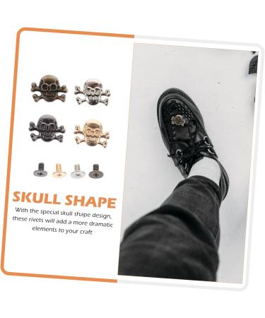 Hohopeti 40 Sets skull rivets leather rivets Retro Skull Rivet Buttons leather rivet kit shoe 3d ghost head A 2X1.5cm - Buy Online on GoSupps.com