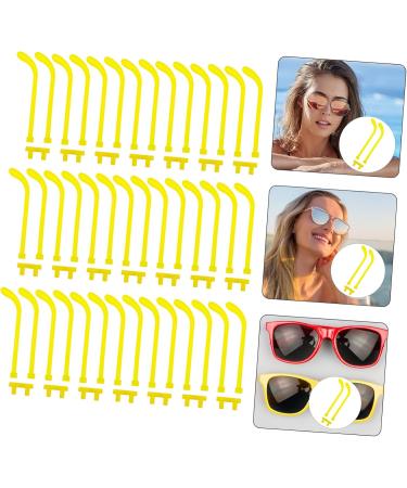 Ibasenice 30 Sets Slip End Parts | Bright Yellow Arm Frame Spare Socks | Fluorescent Children's Glasses Bracket | Fun Plastic Toy Anti-Covers - Buy Online on GoSupps.com
