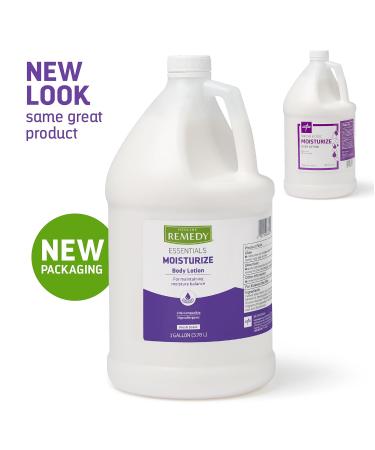 Medline Remedy Essentials Moisturizing Body Lotion - 1 Gallon Hydrating & Non-Greasy Fresh Scent Hypoallergenic for Dry Skin - Ideal for Men Women & Elderly - 128 Fl Oz - Buy Online on GoSupps.com