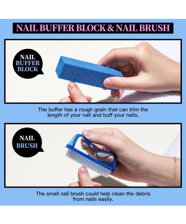 Fandamei Gel Nail Files & Nail Care Set - 100/180 Grit Buffers Tongs & Shaver for Manicure & Pedicure - Z-Blue | Premium International Shipping - Buy Online on GoSupps.com