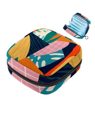 Exotic Jungle Fruits and Plants Sanitary Napkin Storage Pocket Menstruation Pad BAG Purchase Menstrual Cup Pocket With Zipper for Teenage Girls Women Women