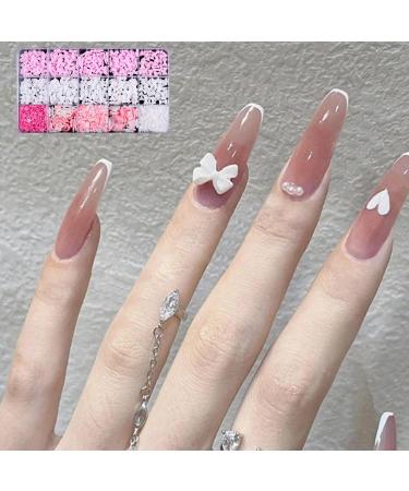 cute bowknot nail 3d bowknot nail art hirata flower nail art decoration nail supplies salon sweet bowknot nail cute 3d bow nail art pearl beads flower BKHZ011 - Buy Online on GoSupps.com