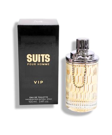 SUITS POUR HOMME VIP EAU DE TOILETTE 3.4 FL. Oz. Leather fragrance for men