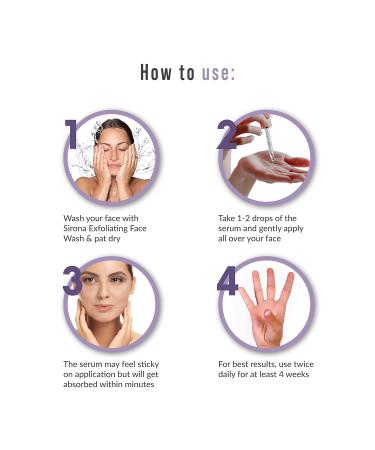 Sirona 2% Salicylic Acid Face Serum - Reduces Open Pores & Bumpy Texture | 30ml with Tea Tree Oil Hyaluronic Acid & Vitamin E - Buy Online on GoSupps.com