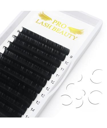 Eyelash Extension Classic Lash Extensions C-0.18-14 Single Lash Extensions 0.15/0.18/0.20 Individual Lashes C/D Curl (C-0.18 14mm)