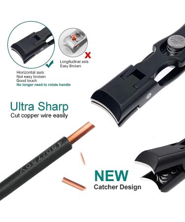 VOGARB Extra Large Wide Jaw Toenail Clippers for Thick Nails - Heavy Duty Fingernail Cutter with Safety Lock and File - No Splash Design for Men, Women, Seniors - Black - Buy Online on GoSupps.com