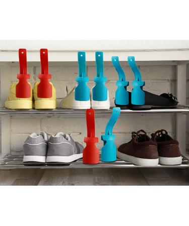 Lazy Shoe Helper Set - Portable Shoe Slider Tool for Easy On/Off - Blue/Red - One Size Fits Most - Buy Online on GoSupps.com