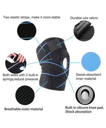 Knee Brace (Green) with Side Stabilizers & Patella Gel Pads - Ultimate Knee Support for Pain Relief & Sports | Men's & Women's Arthritis & ACL Care - Buy Online on GoSupps.com