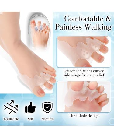 2 Pairs Toe Spacers & Bunion Corrector - Adjustable Soft Design for Bunion Pain Relief Hammer Toe Straightening & Overlapping Toes Support - Buy Online on GoSupps.com