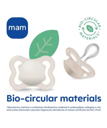 MAM Air Pacifiers Set of 2 (2-6 Months) - Natural Rubber Teat Organic Round Green Includes Pacifier Box - Buy Online on GoSupps.com