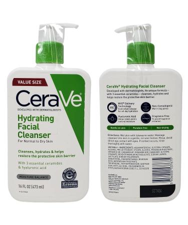 CeraVe Daily Skincare Facial Bundle - Hydrating Cleanser with AM & PM Moisturizers - Buy Online on GoSupps.com