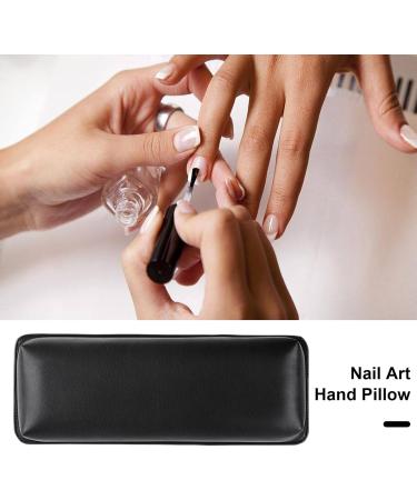 YOXIER Stable Nail Armrest for Salon Use Manicure Hand Pillow Rectangular Faux Leather Space-Saving Professional Comfortable Black 1pc 1pc Black - Buy Online on GoSupps.com