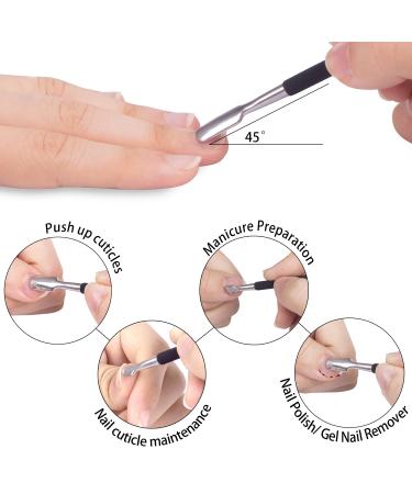 Ejiubas Cuticle Trimmer & Pusher Set - Professional Stainless Steel Cutter and Pusher for Fingernails and Toenails - Durable Pedicure Manicure Tools in Black - Buy Online on GoSupps.com