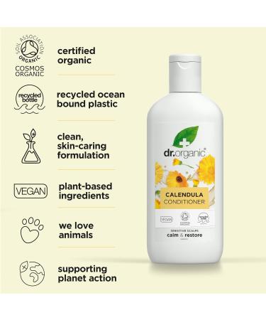 DR Organic Marigold Conditioner - Fragrance-Free Vegan Natural & Paraben-Free - 265ml for Sensitive Skin - Buy Online on GoSupps.com