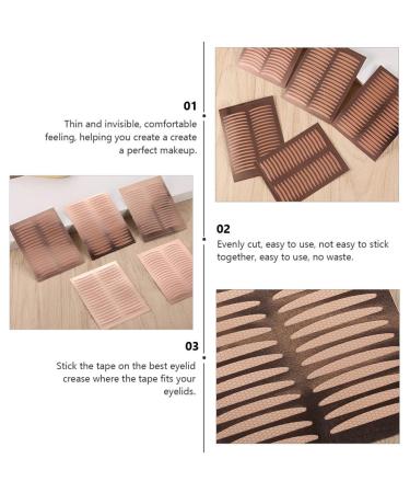 FRCOLOR Makeup Gadgets 25 Sheets Double Eyelid Sticker Make up Kit Invisible Eyelid Stickers Eyelid Shaping Sticker Girl - Buy Online on GoSupps.com