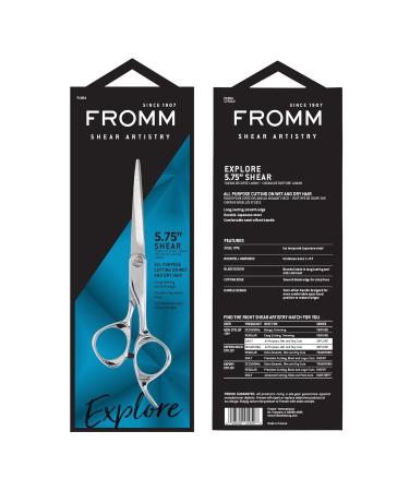 Fromm Professional Explore 5.75" Hair Cutting Shears - Japanese Steel Scissors for Wet & Dry Use Ideal for New & Experienced Stylists Polished Silver Beveled Blade - Buy Online on GoSupps.com