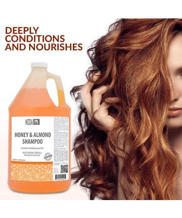 MODA Moisturizing Shampoo - Honey Almond for All Hair Types | 128 Oz Professional Deep Clean & Condition Strengthen & Restore Shine - Buy Online on GoSupps.com