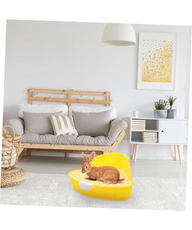 COSMEVIVI Box Rabbit Toilet Bunny Potty Rabbit Potty Pet Pee Toilet Pet Litter Tray Pet Training Corner Bunny Toilet Small Pet Toilet Pet Drawer Potty Pet Potty Pet Supply 25X19X10CM Yellow - Buy Online on GoSupps.com
